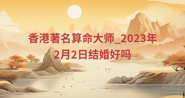 香港著名算命大师_2023年2月2日结婚好吗 此日婚嫁则相拥耋耄载滋润总相扶