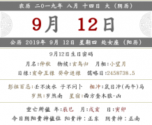 2019猪年阴历八月十四喜神方位在哪？