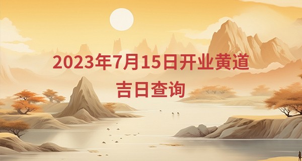 2023年7月15日开业黄道吉日查询 <font color=