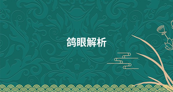 鸽眼解析