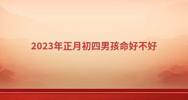 2023年正月初四男孩命好不好 要注意什么_南阳算命准的在哪