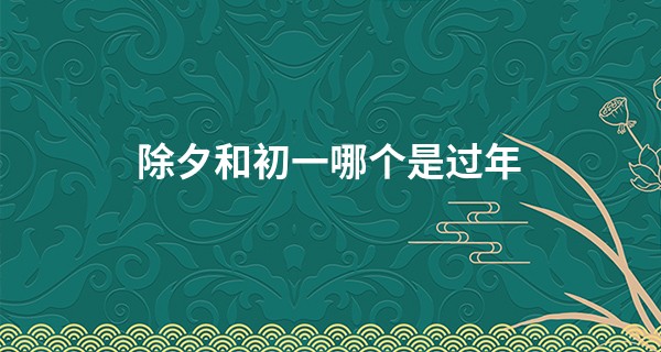 除夕和初一哪个是过年 有什么习俗呢_北禅寺有很多算命的