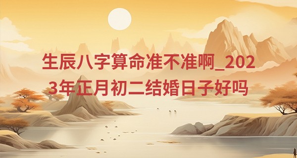 生辰八字算命准不准啊_2023年正月初二结婚日子好吗 这天日子好不好