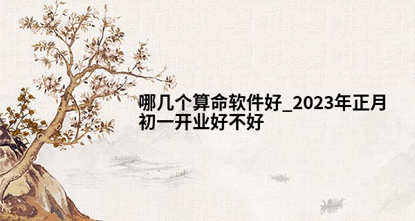 哪几个算命软件好_2023年正月初一开业好不好 今日开业能否开门见喜客满盈