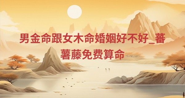 男金命跟女木命婚姻好不好_蕃薯藤免费算命