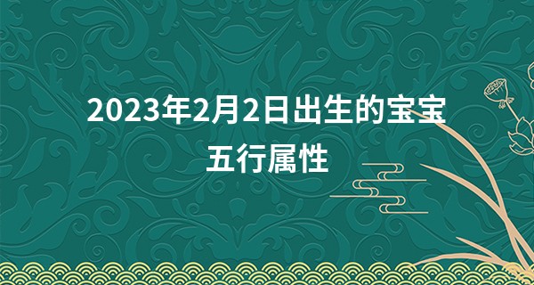 2023年2月2日出生的宝宝五行属性 今日出生金旺得火方成器皿_姓名婚姻算命网