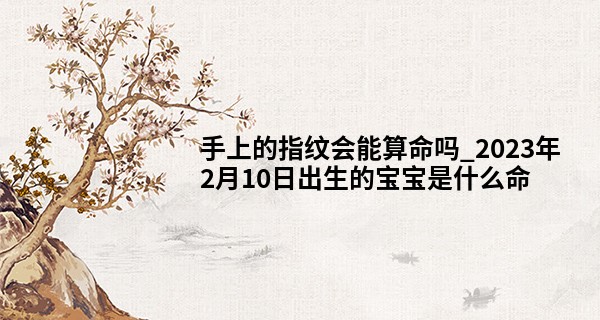 手上的指纹会能算命吗_2023年2月10日出生的宝宝是什么命 八字为财官双美则主贵