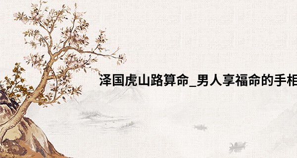 泽国虎山路算命_男人享福命的手相 太阳丘丰隆凸起则成绩突出奖金丰盛