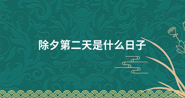 除夕第二天是什么日子 2023年除夕是什么时候_鹤壁算命准的是哪里
