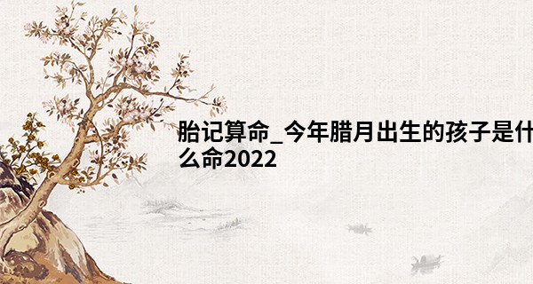 胎记算命_今年腊月出生的孩子是什么命2022 收入水涨船高