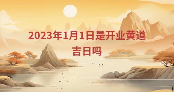2023年1月1日是开业黄道吉日吗 此日开业则财高八斗十顶百_易经婚姻算命大师