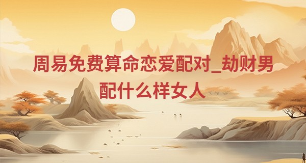 周易免费算命恋爱配对_劫财男配什么样女人 劫财男最怕什么女人