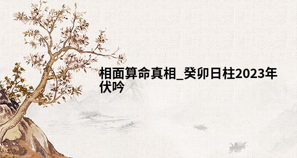 相面算命真相_癸卯日柱2023年伏吟 癸卯日生人一生行运口诀