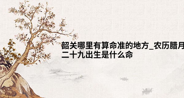 韶关哪里有算命准的地方_农历腊月二十九出生是什么命 一生运势起起伏伏