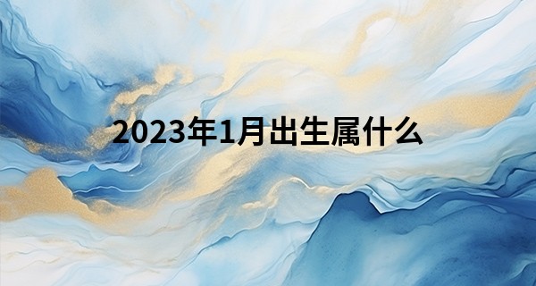 2023年1月出生属什么 一生荣华富贵_学习算命视频