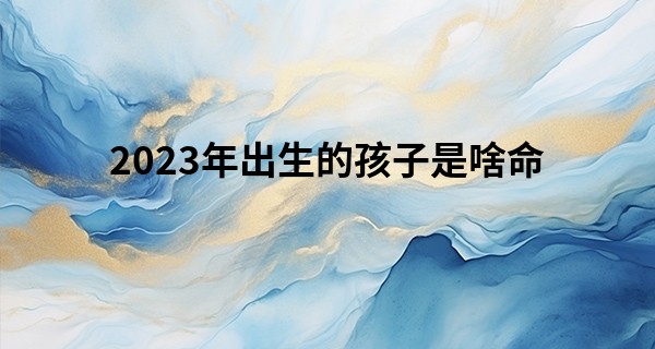 2023年出生的孩子是啥命 五行属什么_算命最准的免费
