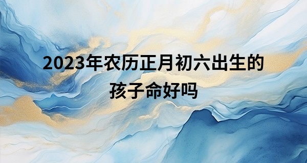 2023年农历正月初六出生的孩子命好吗,这天五行缺什么_最准确算命网