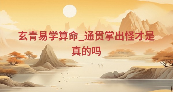 玄青易学算命_通贯掌出怪才是真的吗 还是要看个人努力