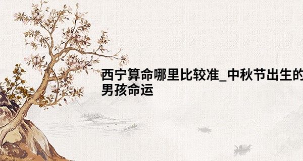 西宁算命哪里比较准_中秋节出生的男孩命运 为人上进事业心强