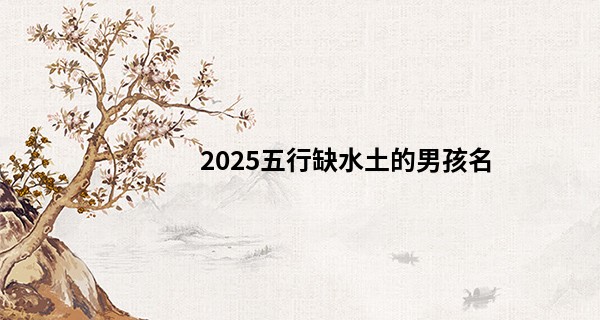 2025五行缺水土的男孩名,五行缺土男孩起名参考