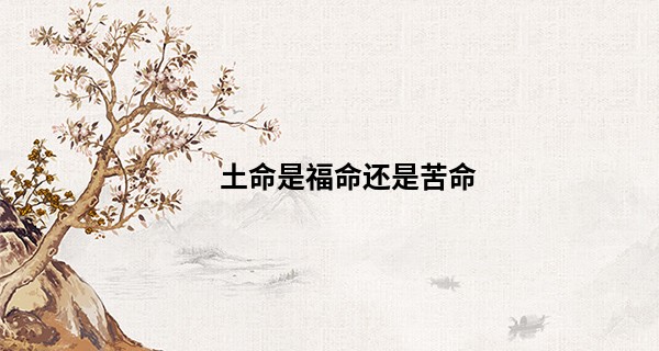 土命是福命还是苦命