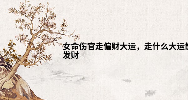 女命伤官走偏财大运，走什么大运能发财