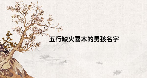 五行缺火喜木的男孩名字,100分木火组合男孩名