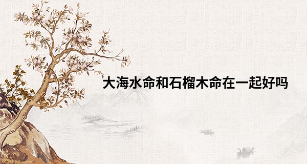 大海水命和石榴木命在一起好吗