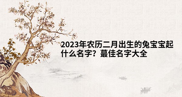 2023年农历二月出生的兔宝宝起什么名字？最佳名字大全